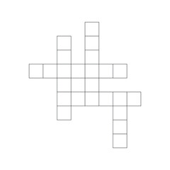 Simple word search puzzle grid. blank crossword puzzle template. simple game. intelligence symbol. crossword quiz or game. crossword outline