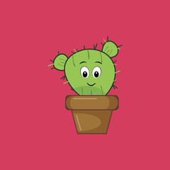 Character Cactus Vector Art  Icons  and Graphics