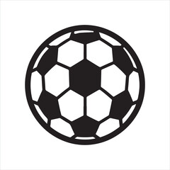 Fototapeta premium soccer ball silhouette on white background 