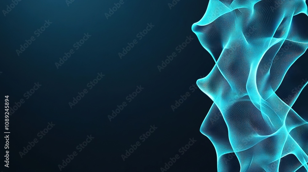 Aufkleber abstract blue wave form with soft gradients and futuristic design ideal for technology backgrounds i