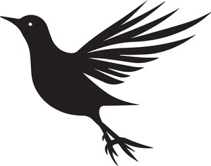 Obraz premium This bird silhouette art design elegantly captures the grace and freedom of avian life