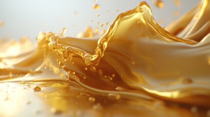 Golden liquid wave splash. (3)