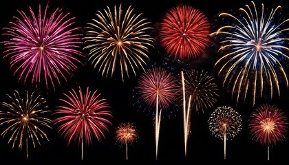 colorful firework on black background Fireworks seamless background anniversary, backgrounds, december, event, exploding, glamour, horizontal, joy, mosaic, 2