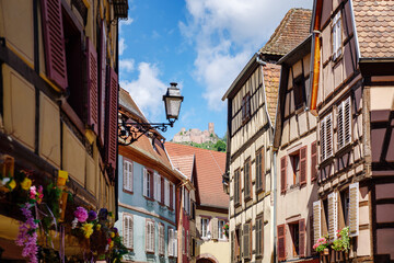 the colorful streets of Alsace Ribeauvillé