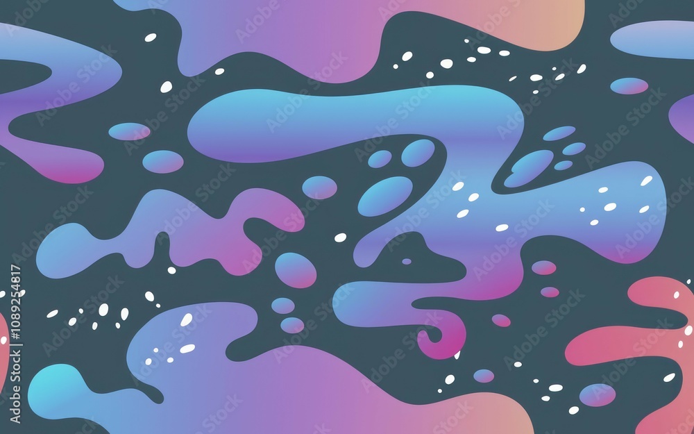 Poster abstract colorful shapes. vibrant gradient shapes create a playful, energetic design. evokes feeling