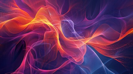 Fototapeta premium Abstract vibrant swirling energy, fiery hues, dynamic flow.