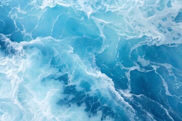 Fototapeta premium Aerial View of Turquoise Ocean Waves