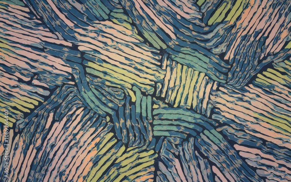 Poster abstract woven texture design. intricate pastel pattern evokes a sense of interwoven threads, symbol