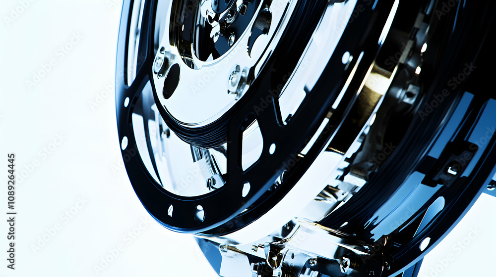 Poster abstract close-up of intricate mechanical components, showcasing precision engineering and complex d