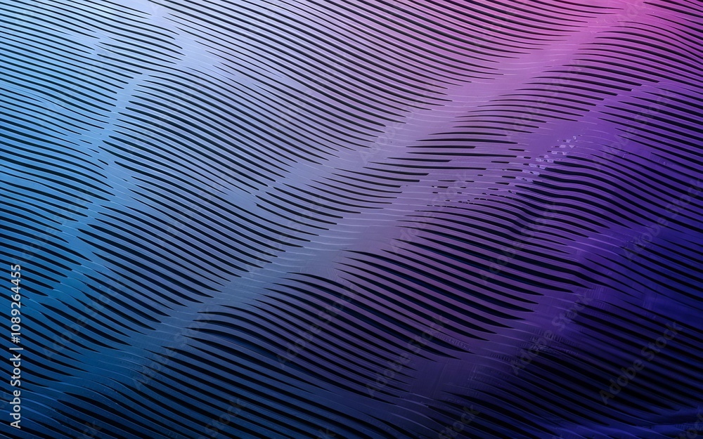 Poster abstract purple blue waves. fluid lines create a calming, ethereal mood. subtle texture adds depth. 