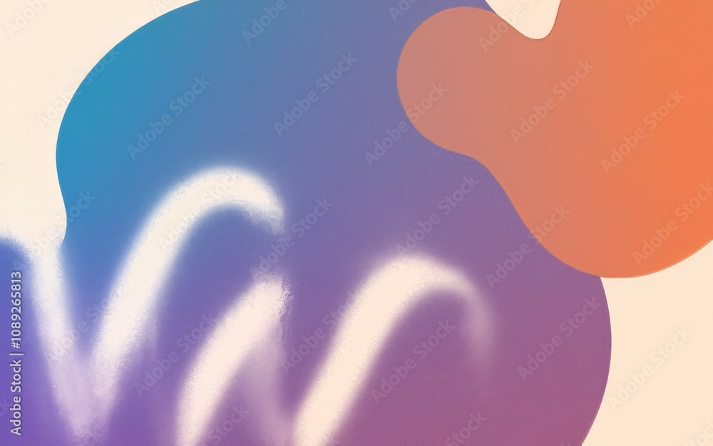 Aufkleber abstract pastel shapes. serene blend of colors evokes calm; soft shapes and subtle texture create a 