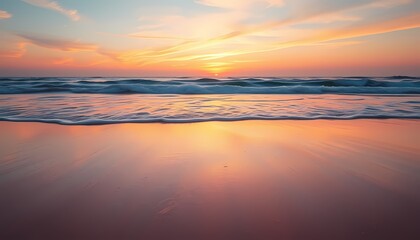 Sunset reflection beach shore nature photography tranquil environment serene viewpoint beauty of nature