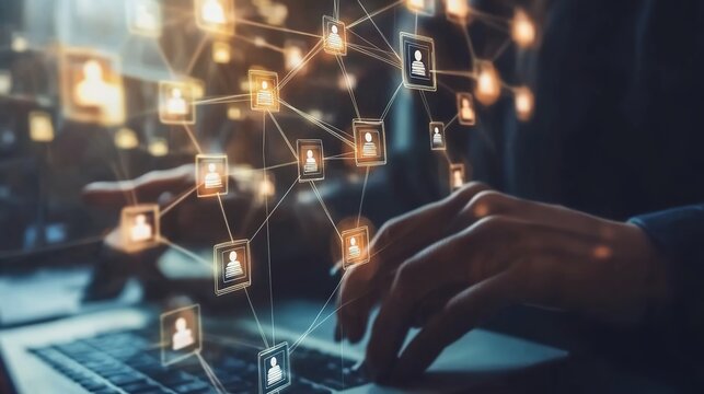 Background Depicting Direct Sales Initiatives in Business, Featuring Client Lists for Email Distribution, Bulk Document Sending, Online Networking, Internet Recruitment, Talent Acquisition, Financial 