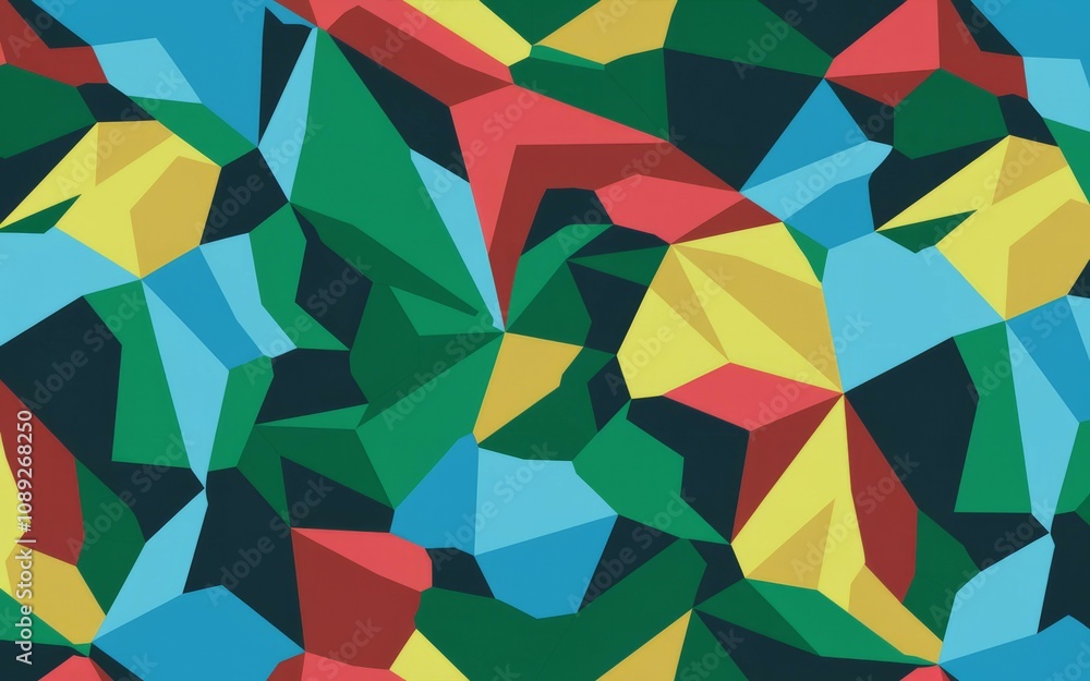 Poster abstract geometric pattern. vibrant polygon shapes create a dynamic, energetic design. suggests move