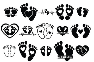 Fototapeta premium Baby Footprint Bundle