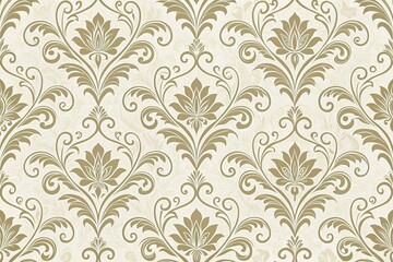 Damask seamless wallpaper background, vintage aesthetic, refined design, ornate decorations, sophisticated atmosphere, wallpaper with damask