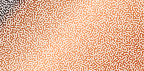 Abstract Reaction-diffusion Turing pattern natural texture orange  and bluck gradient color scheme. Linear design with biological algorithm psychedelic background. Reaction-diffusion or truing patter