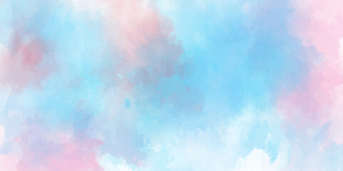 Pastel blue and white watercolor background, Old looking paper background, Digital art painting vintage background, Vector illustration.	