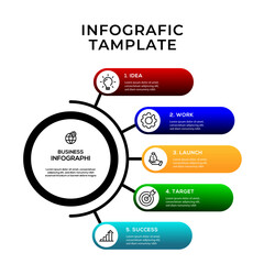 Creative Infographic with Minimal and Flat Design