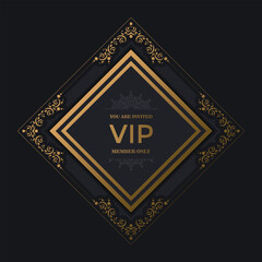 Elegant gold VIP ornament background