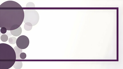 Abstract background with purple circles and a rectangular frame, ideal for presentations or designs.