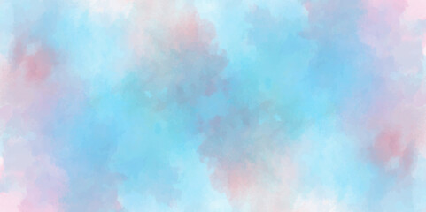 Pastel blue and white watercolor background, Old looking paper background, Digital art painting vintage background, Vector illustration.	
