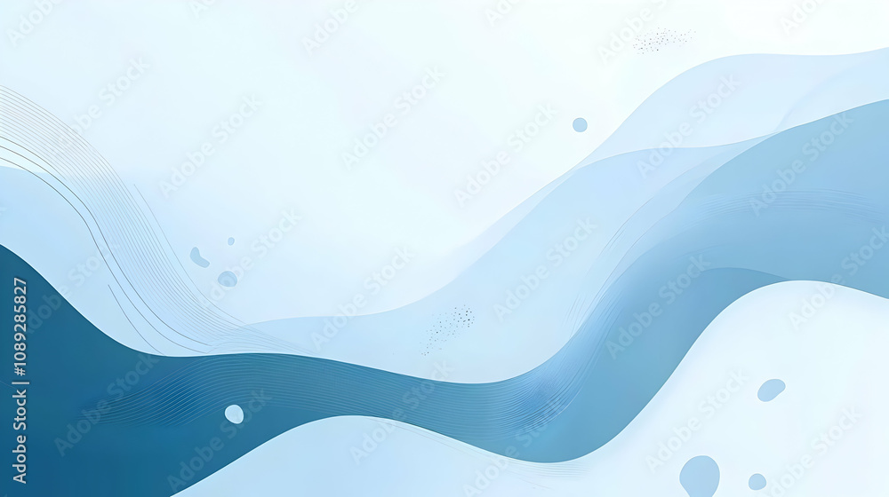 Poster abstract blue wave background with subtle texture and minimalist design.