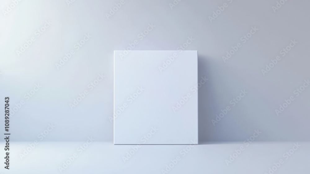 Poster empty canvas on a minimalist background for creative projects