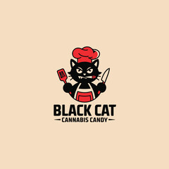 A logo for black cat cannabis candy.eps
