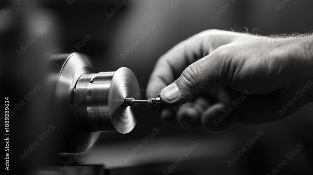 Poster precision machining process in a workshop environment