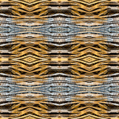 seamless  pattern  with ornaments from Textures of old cardboard  for textiles, wrapping paper, wallpaper, decor 