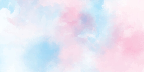 Pastel blue and white watercolor background, Old looking paper background, Digital art painting vintage background, Vector illustration.	