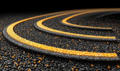 Bumpy road with ups and downs isolated on white background. 3d r , isolated on white background,  , copy space, copy space for text,