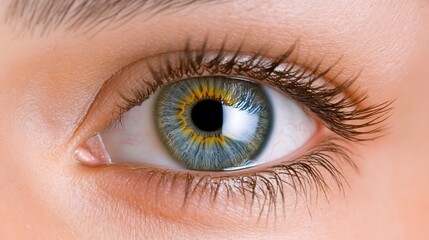 Captivating Iris:A Vivid Close-up of the Human Eye's Intricate Beauty