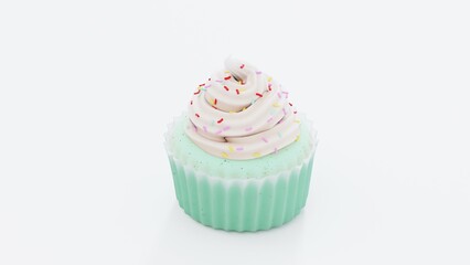 Delicious Cupcake with Buttercream Frosting and Sprinkles | Perfect for Bakery Promotions, Dessert Branding, Food Styling, and Creative Cupcake Packaging Designs