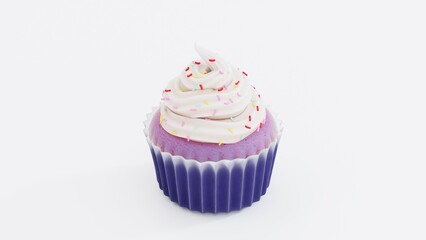 Delicious Cupcake with Buttercream Frosting and Sprinkles | Perfect for Bakery Promotions, Dessert Branding, Food Styling, and Creative Cupcake Packaging Designs