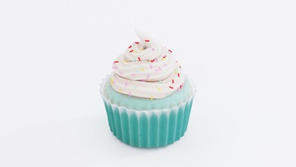 Delicious Cupcake with Buttercream Frosting and Sprinkles | Perfect for Bakery Promotions, Dessert Branding, Food Styling, and Creative Cupcake Packaging Designs
