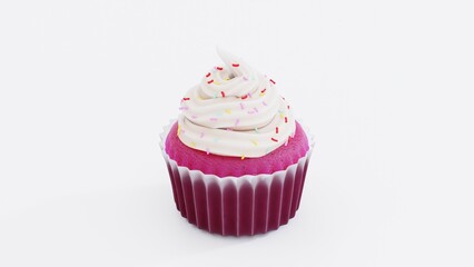 Delicious Cupcake with Buttercream Frosting and Sprinkles | Perfect for Bakery Promotions, Dessert Branding, Food Styling, and Creative Cupcake Packaging Designs