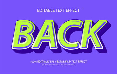 Back editable text effect, 3D editable text template.