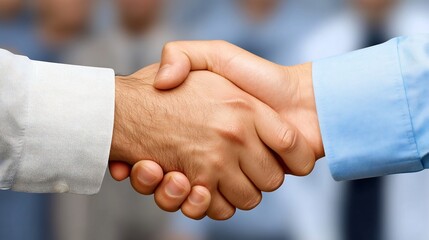 Handshake Signifying Trust in Blurred Professional Background