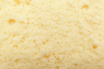 Tasty sponge cake as background, top view