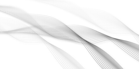  Abstract dynamic wavy lines on white background. Digital frequency track equalizer wave element for design. Light cyberspace in a digital background. Abstract technology white wave.