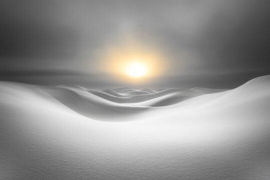 serene landscape of rolling sand dunes under a dramatic sky