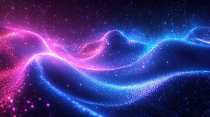 Obraz premium Vibrant Waves of Color in a Musical Scene