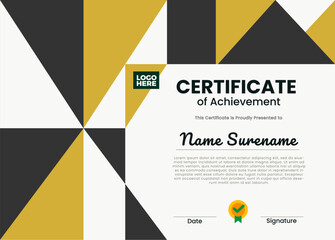 Stylish Certificate Design Featuring Sophisticated Geometric Patterns and a Polished Layout. Business. Template