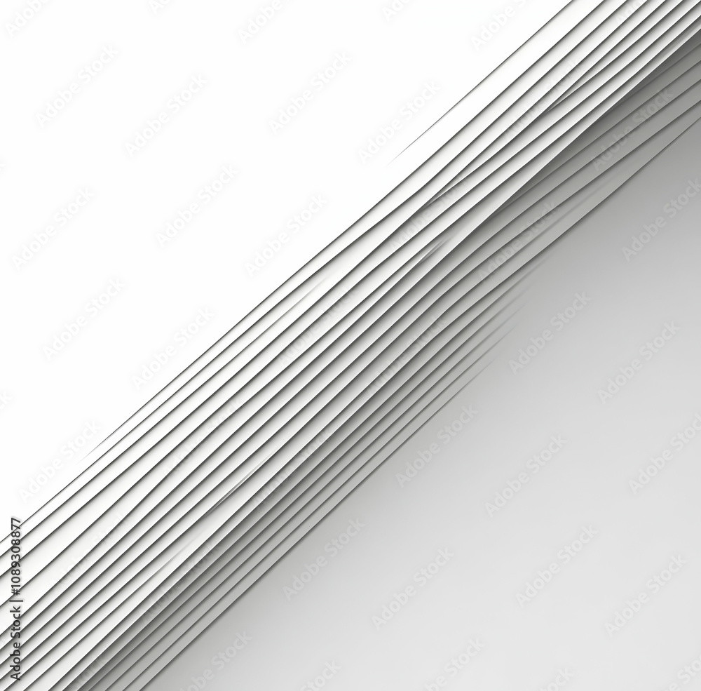 Poster Abstract grayscale image featuring diagonal, layered lines creating a dynamic, modern design. Ideal for backgrounds or textures.