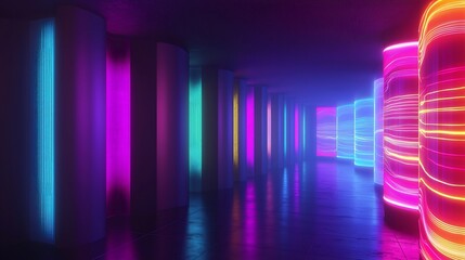 Futuristic Neon Speakers Transforming a Home into a Digital Soundscape