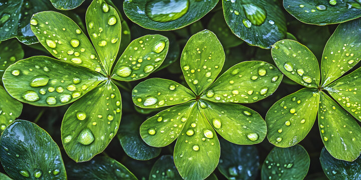 Fronde de samambaia verde exuberante com gotas de orvalho