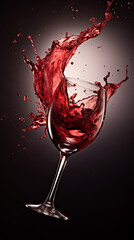 A glass of red wine. Alcohol. Wine.