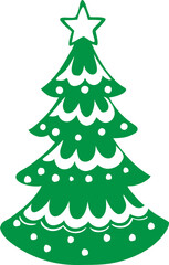 Christmas flat illustration decoration, Christmas icon